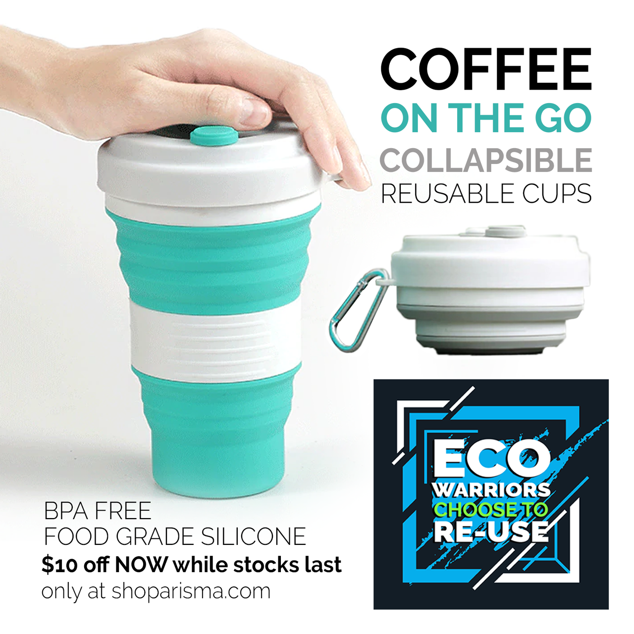 Coffee On The Go - Collapsible Silicone Cup