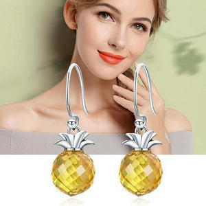 Crystal Pineapple Drop Earrings