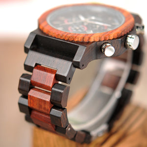 Large Mens Eco Wooden Chronograph